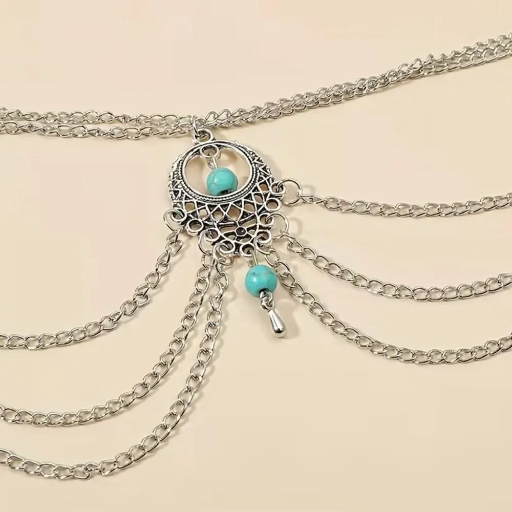 Boho chain anklet #2329